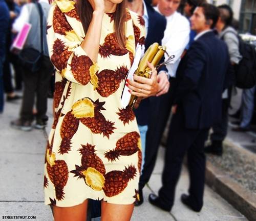 pineapple print dress