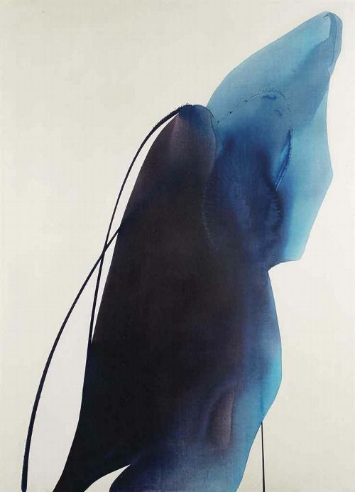 Digital Fabrics-Paul Jenkins-inspiration-art-blue-paint-strokes-design-printing