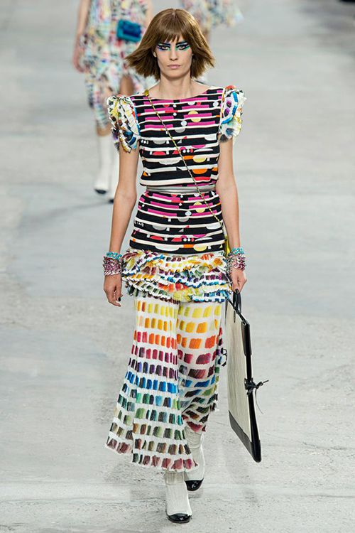 Digital Fabrics-chanel-inspiration-art-rainbow-paint-strokes-design-printing-fashion