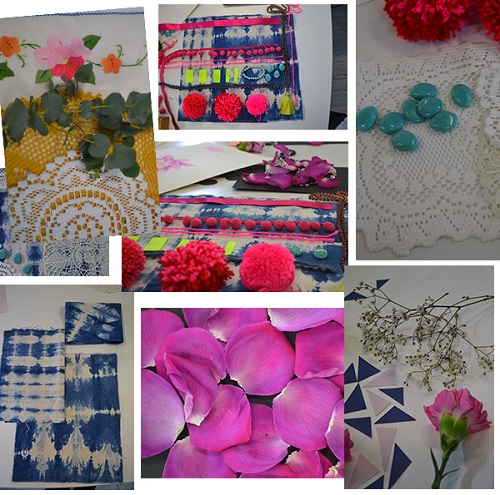 design your own scarf, create fabric, fabric design workshop and classes before design, fabric design
