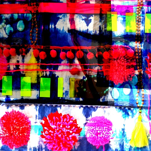 design your own scarf, create fabric, fabric design workshop and classes, boho scarf