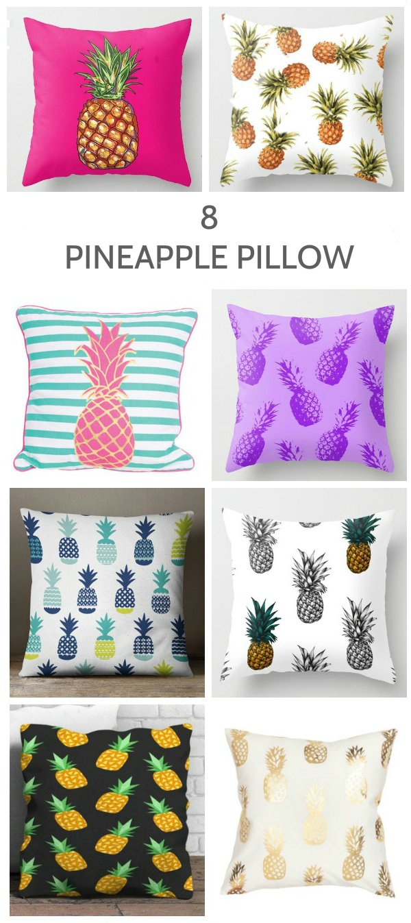 8 pineapple print pillow ideas